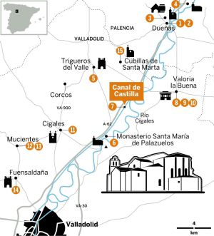 Reportaje a doble página sobre la recuperación de Palazuelos en «El Norte de Castilla»